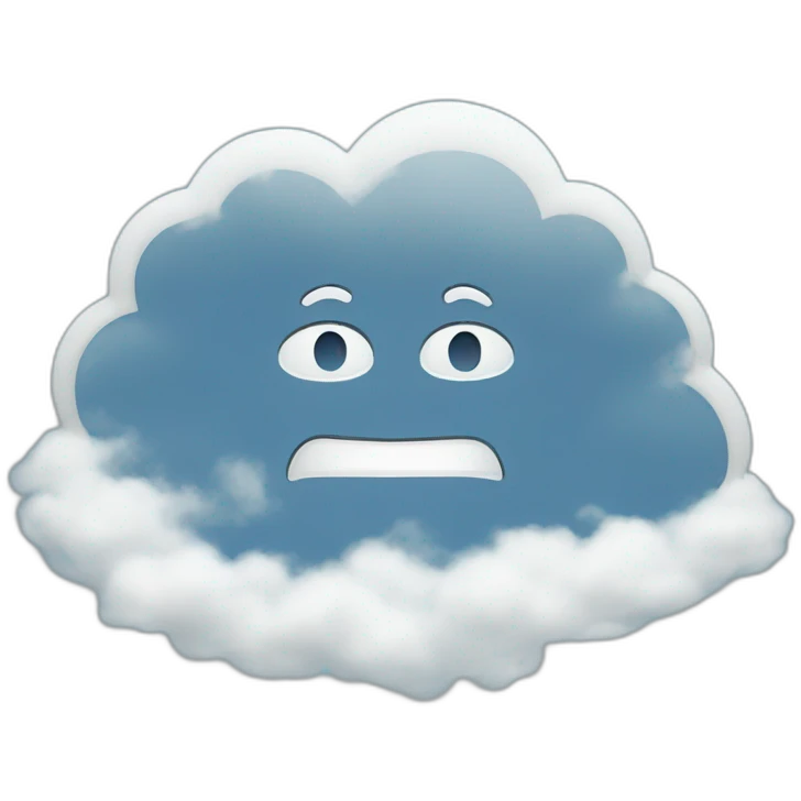portrait in a cloud emoji