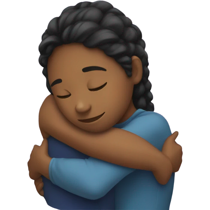 Girl hugging emoji