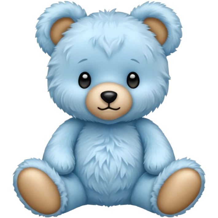 Ourse en peluche bleu claire emoji