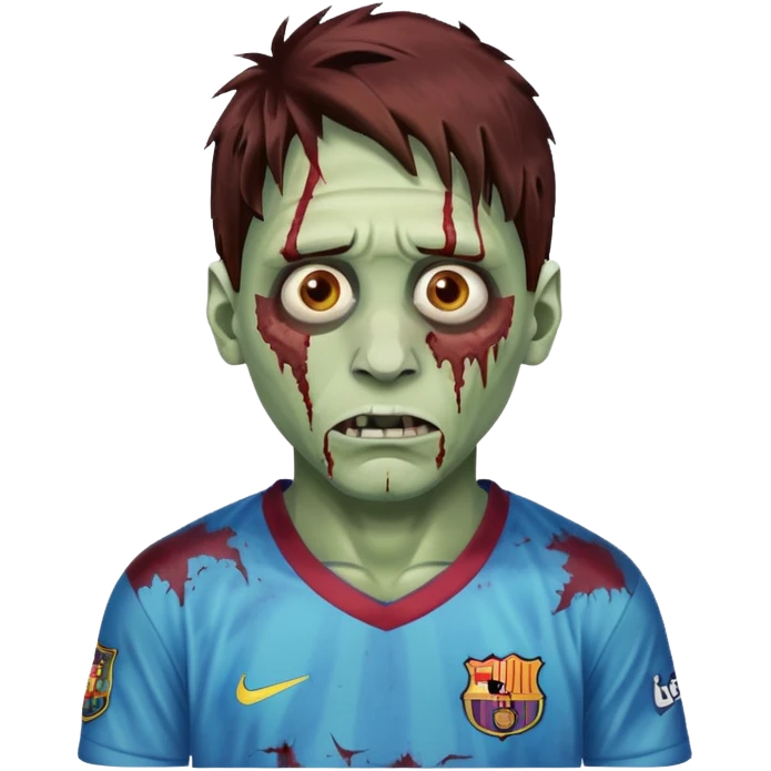 Lionel Messi as a zombie emoji
