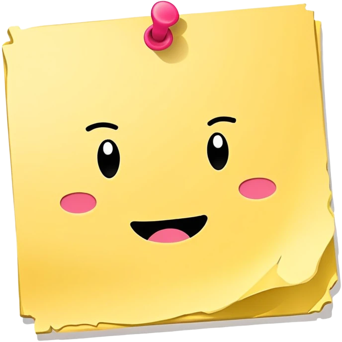 post it note with scribble  emoji