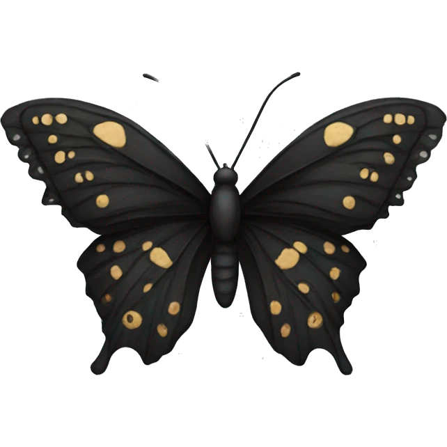 Black lace butterfly emoji