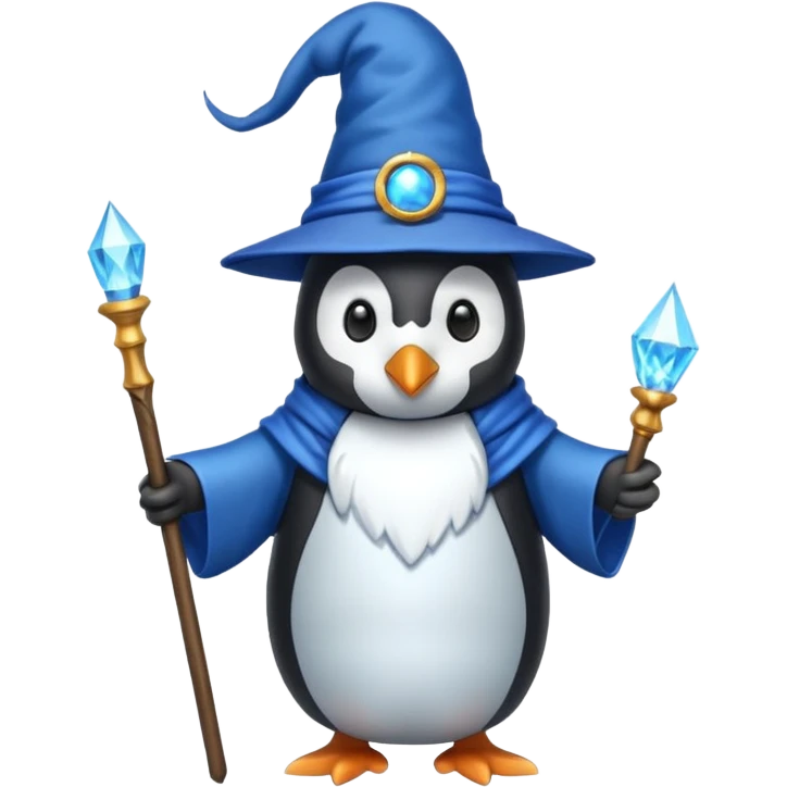 Penguin Wizard emoji