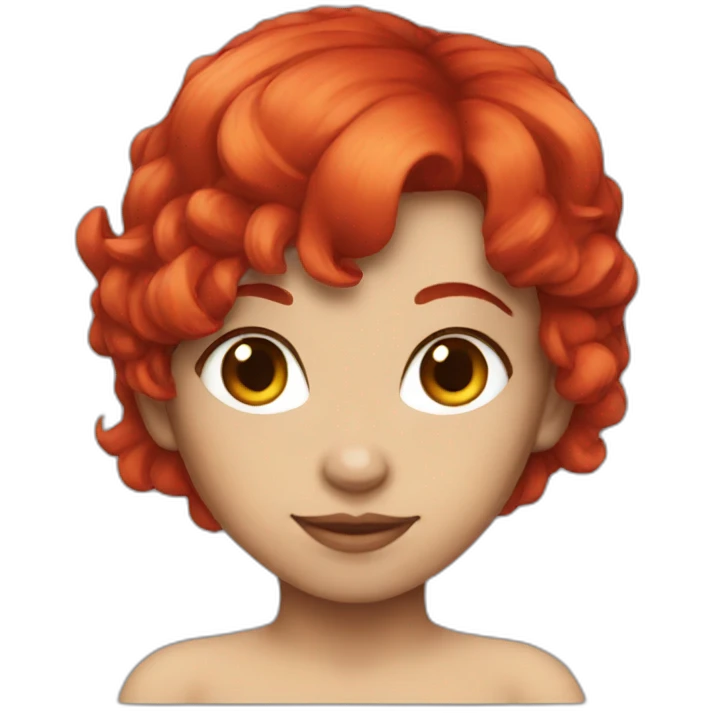 dragon lady red hair emoji