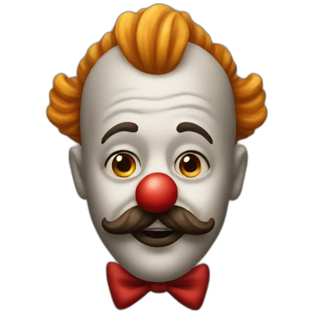 Clown with moustache and forelock emoji