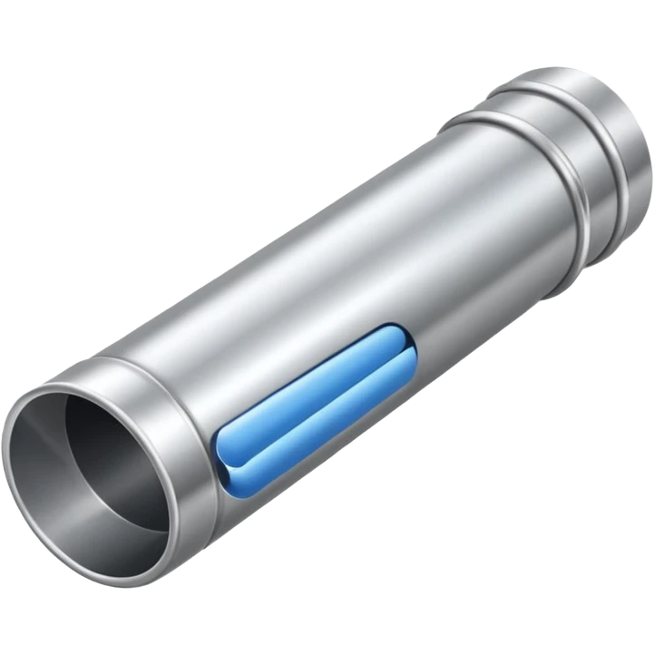 A silver metal pipe emoji