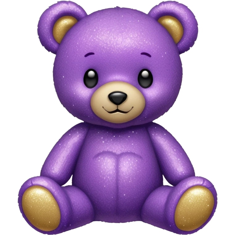 glitter purple ursinho emoji