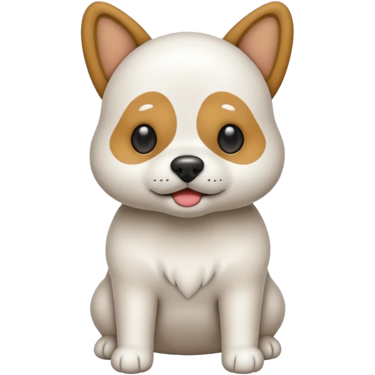 Un emoji de un perrito blanco no es de pelo largo emoji