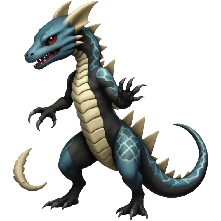  Venom-Trico-Marowak-Salandit-hybrid-fantasy-creature (full body) with markings emoji