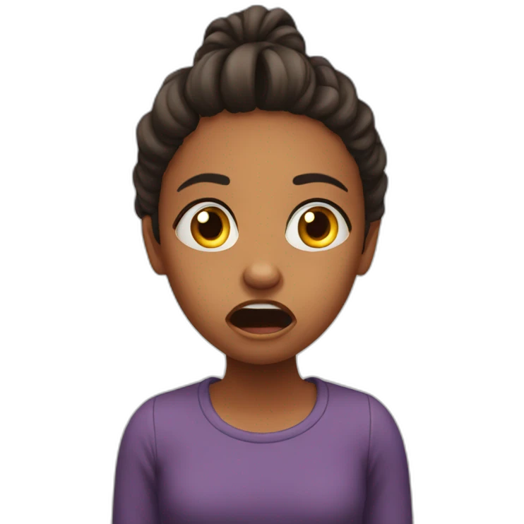 Scared girl emoji