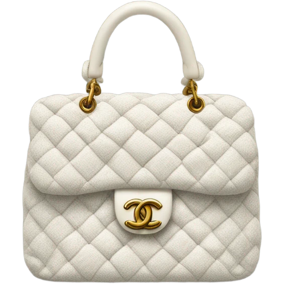 Tweed white chanel bag  emoji