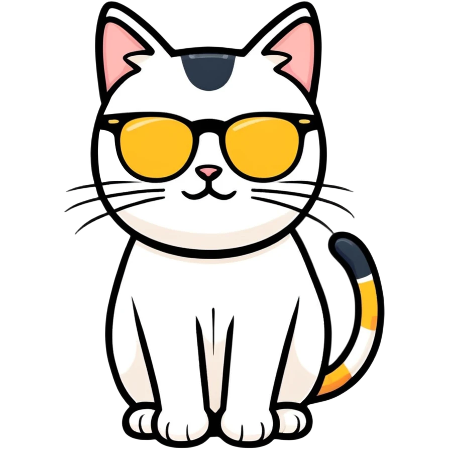 Cat with sunglasses emoji