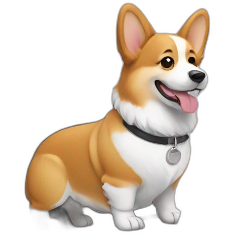 corgi dog with laptop emoji