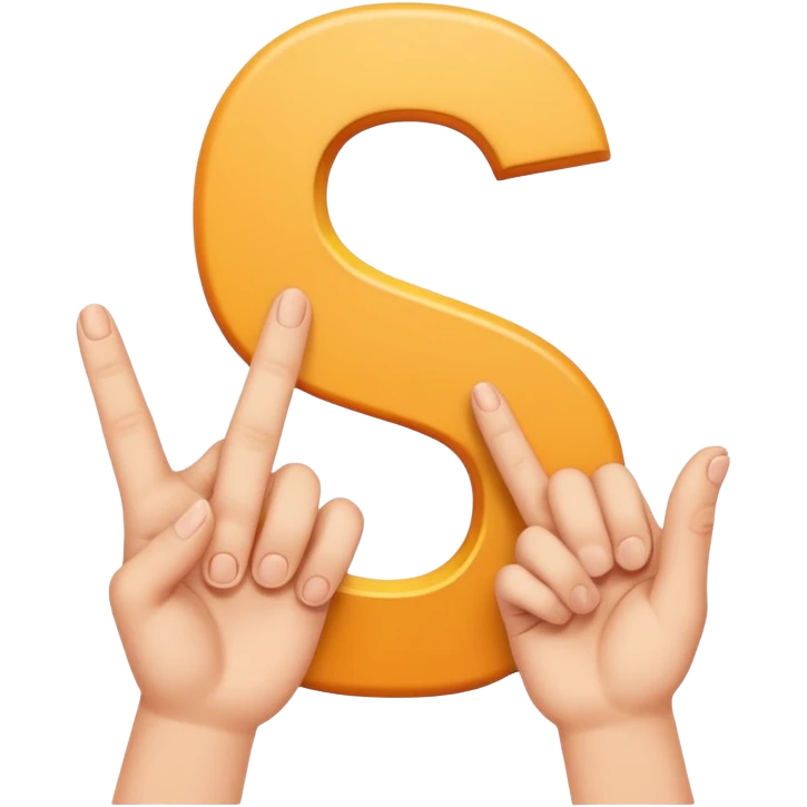 the letter S made with fingers emoji