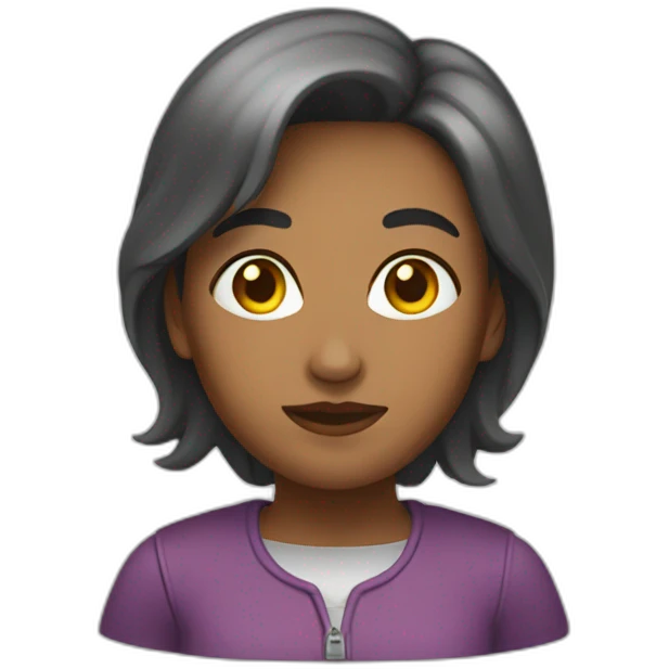 Femme à poile emoji