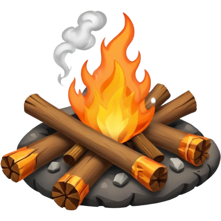 Campfire smoking many  emoji
