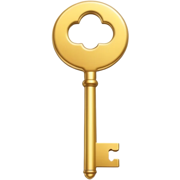 smooth golden key emoji