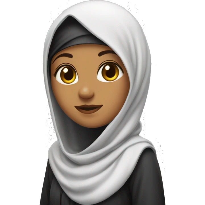 Une fille avec le jilbeb  emoji