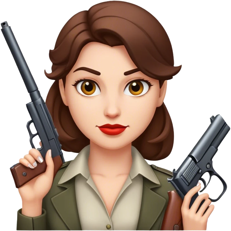 Yn with gun with smirk emoji