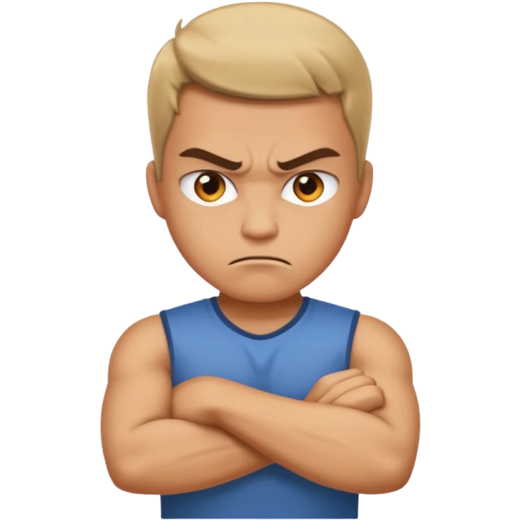 Angry person with arms crossed emoji