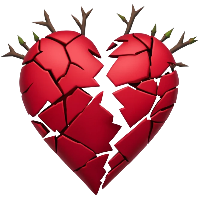 Broken heart and dead rose together  emoji