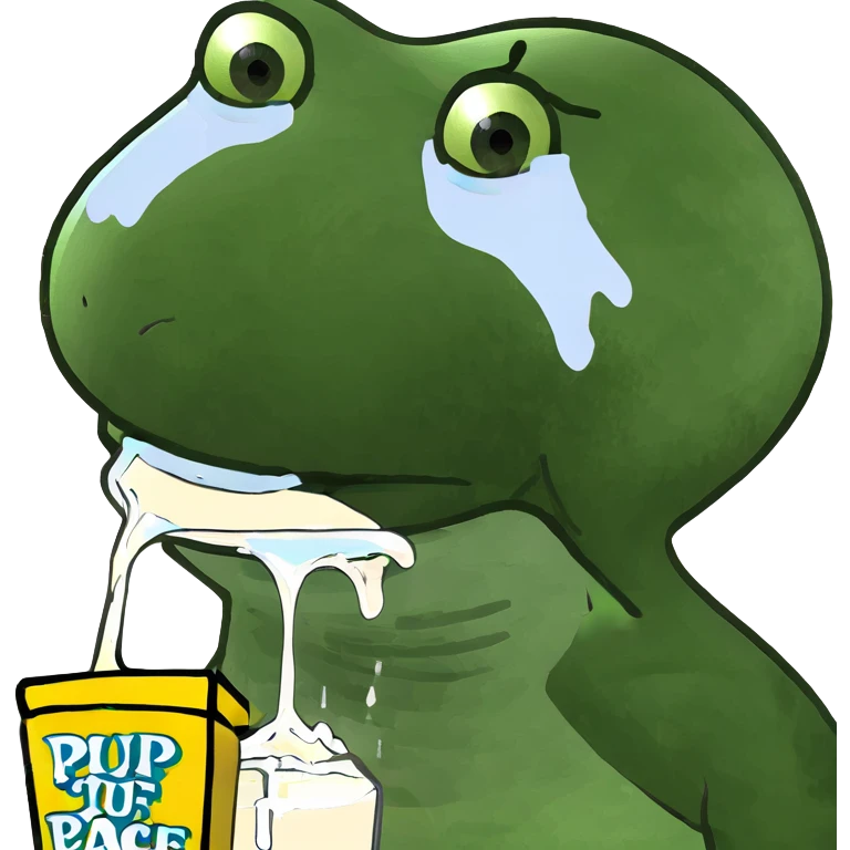 Man with milk dripping from his lips emoji