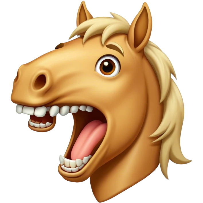 And horse showing off its teeth emoji