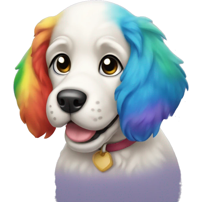 Rainbow puppy dog  emoji