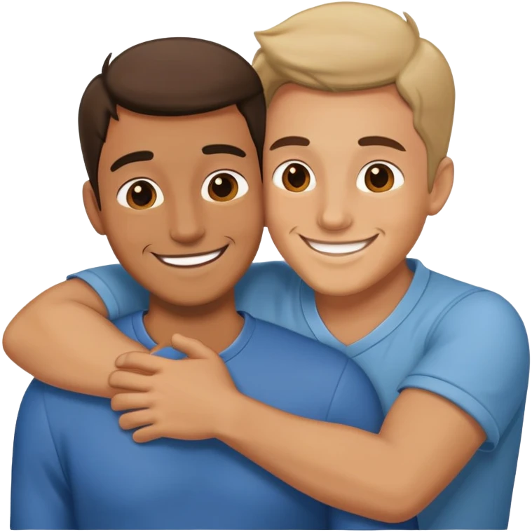 two men hugging emoji