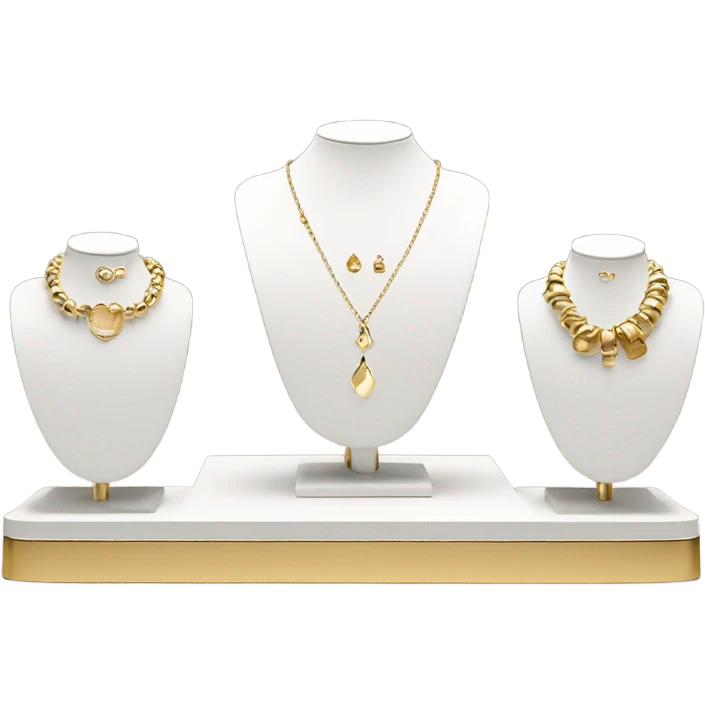 jewelry hanging from a gold stand  emoji