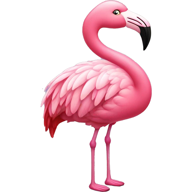 Pink flamingo wearing top shoes emoji