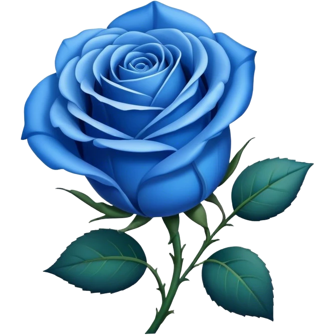 Blue rose emoji