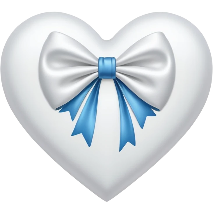 heart with a bow, white emoji