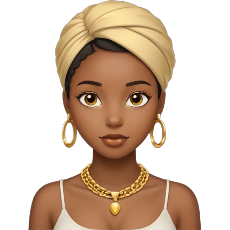 An black girl beatful emoji