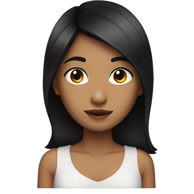 Girl with black hair  emoji