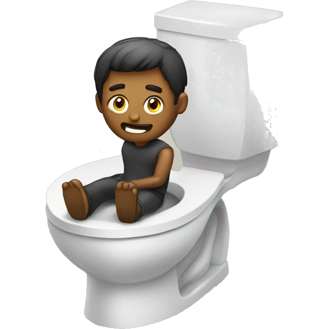 Man on toilet emoji