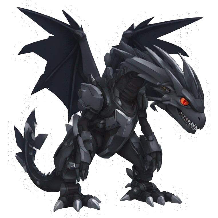  Cool Edgy Black Digimon-Fakemon-Raptor-Dragon-Mecha full body emoji