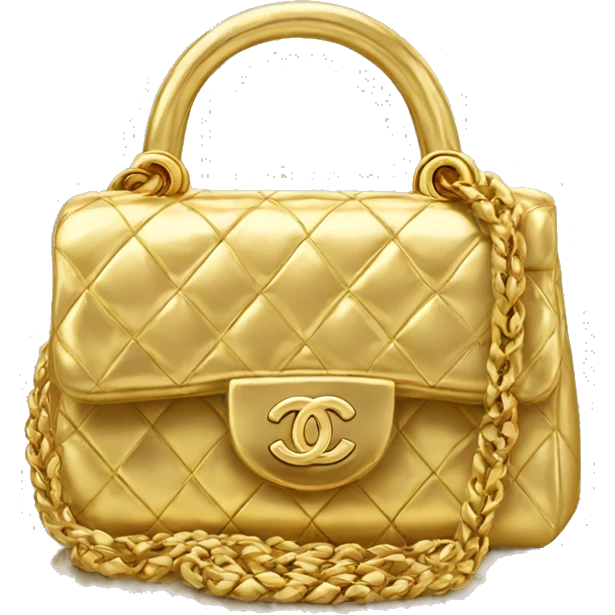 Gold Chanel bag  emoji