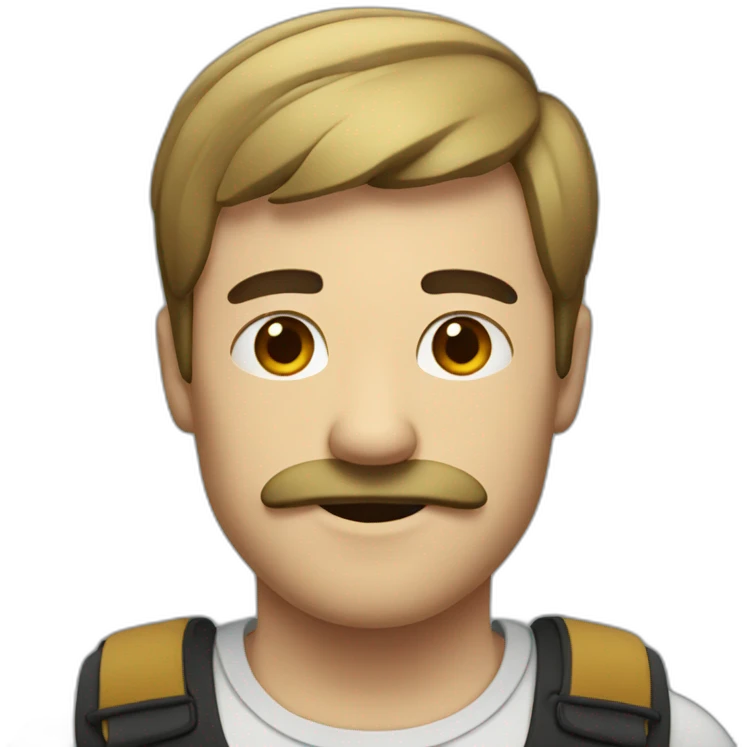 Man with square black little moustache emoji
