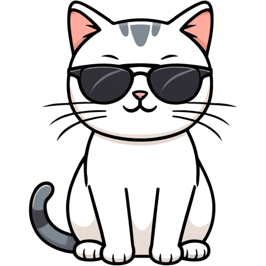 Cat with sunglasses emoji
