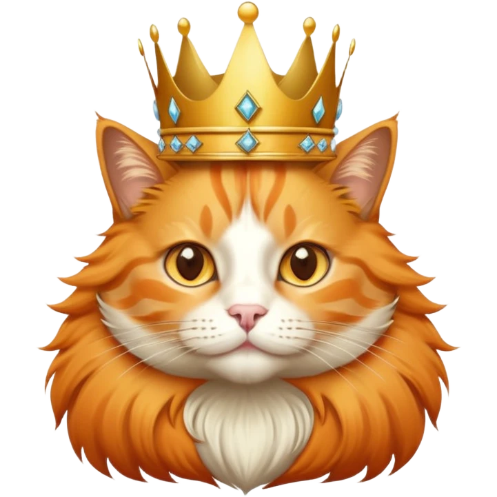 Orange Cat With A Crown emoji