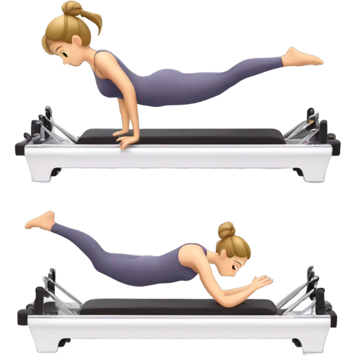 Girl on Pilates reformer emoji
