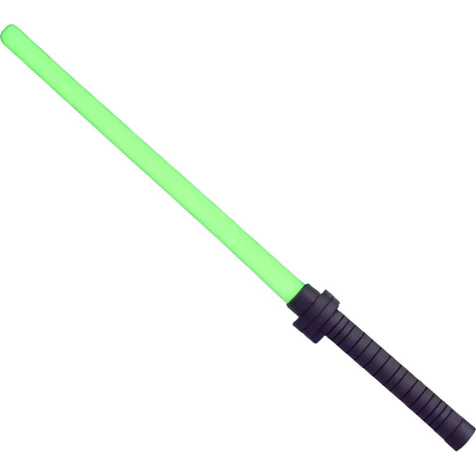 green light saber emoji