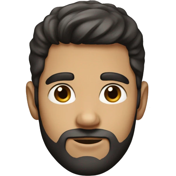  a young man with a short beard and dark hair,  emoji