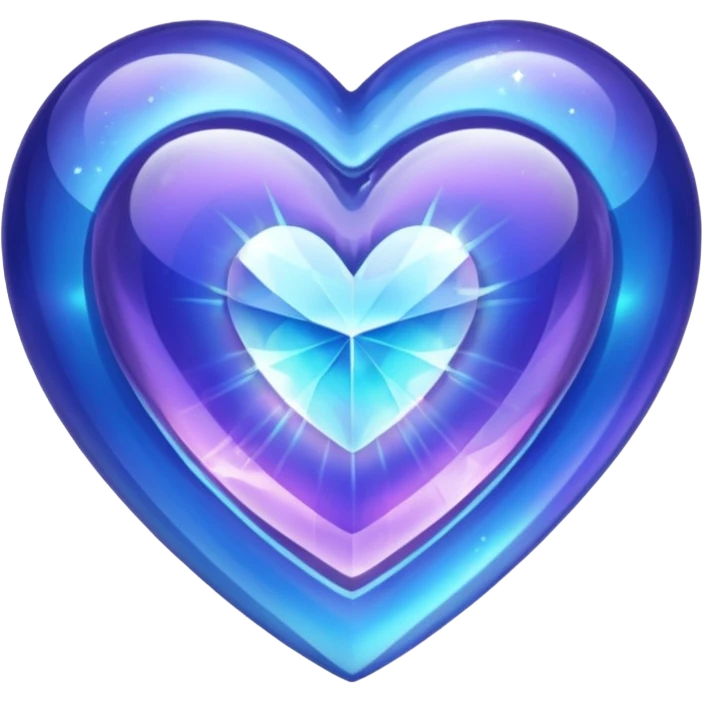 heart with a crystal indigo effect emoji