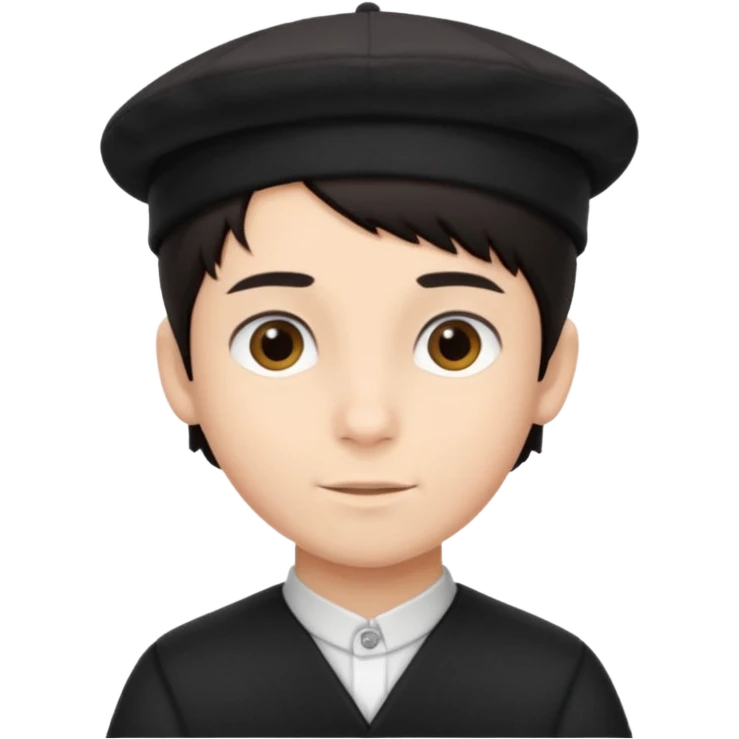 young boy dark hair with yalmulke on emoji
