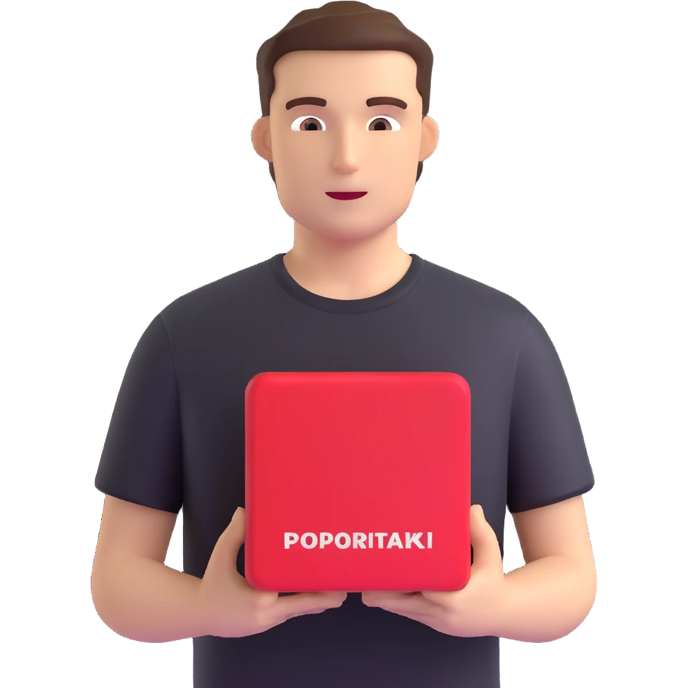 A man in a black t-shirt holding a red square, with the text "продающий красный" emoji