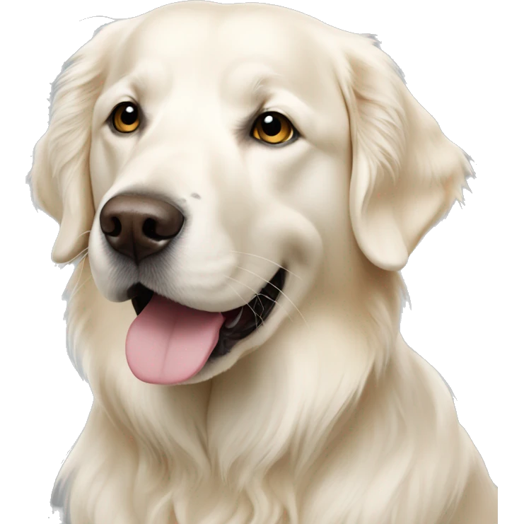 white english cream golden retriever emoji