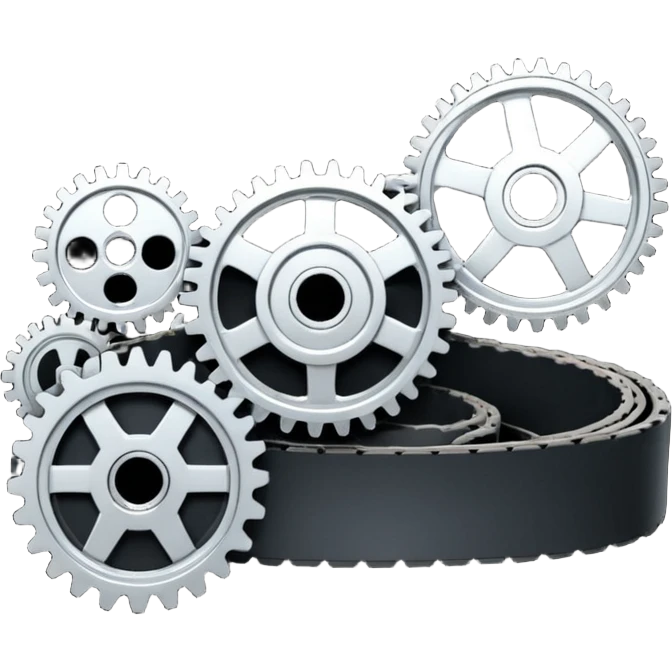 car timing belt with gears emoji