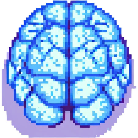 brain icon pixel art style emoji